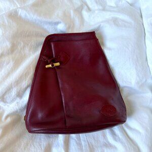 Vintage Burgundy Longchamp Leather Mini Backpack